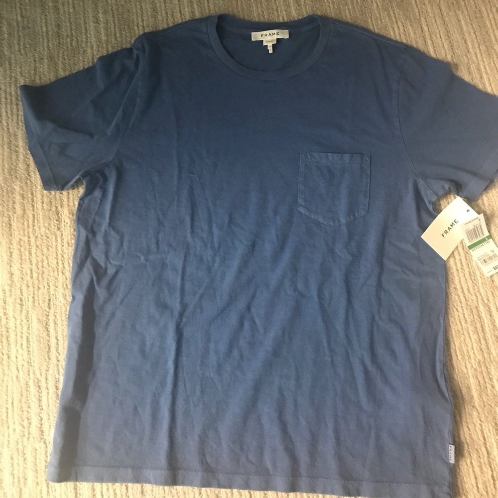 Frame  shirt round neck / blue. Large